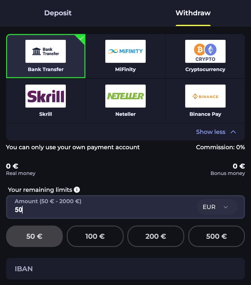 BDMbet načini dviga